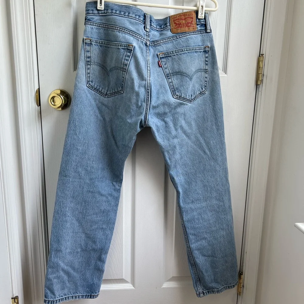 Levi's Light Blue Straight Jeans - Picture 3 of 7